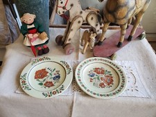 Émaux de Thoune Suisse 2 assiettes Faïence Émaillée Décorees