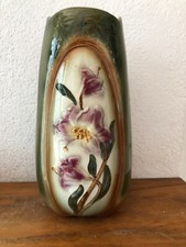 ❤️ ancien et beau vase  en barbotine "les fleurs" excellent état