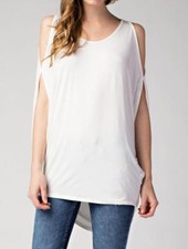 US Women IVORY White TOP