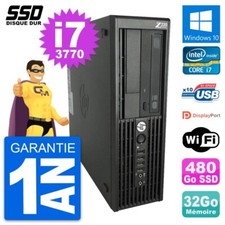 PC HP WorkStation Z220 SFF Intel Core i7-3770 RAM 32Go SSD 480Go Windows 10 Wifi