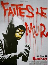 BANKSY FAITES LE MUR Affiche Cinéma ROULEE 53x40 cm Movie Poster Street Art Graf