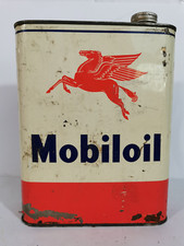 ANCIEN BIDON D'HUILE MOBILOIL