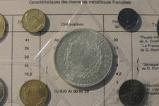 50 francs Hercule en argent 1974 + 1975 dans leur coffret fleur de coin complet