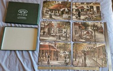 JASON PLACEMATS 6 sets de table 28,9 x 21,4 cm - CAFES de PARIS - Brent HEIGHTON