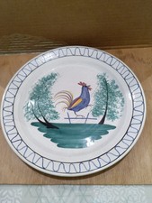 Assiette ou plat decor au Coq diamètre 28 cm Forges les Eaux Cul Noir 1993