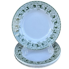 4 Assiettes creuses Saint Amand et Hamage Mûrier Terre de Fer Moulin des Loups