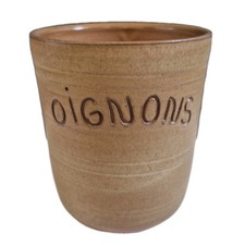 Pot A Oignons En Céramique Signé DESEUR Poterie Du Vieux Bac France Collection