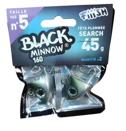 Fiiish black minnow tête - black,
