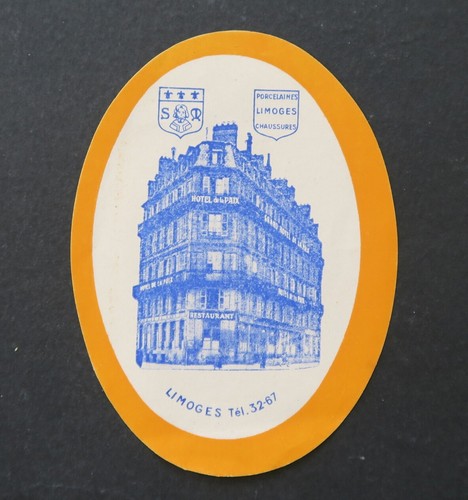 Ancienne étiquette hotel - hotel, de