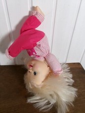 Vintage POUPEE BEBE CABRIOLES de LANSAY salopette rose