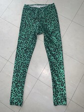 Legging Vintage Crait Léopard Vert Noir Rare Made In France Années 80 Neuf Sport