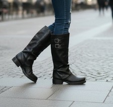 Bottes Femme Noires À Revers