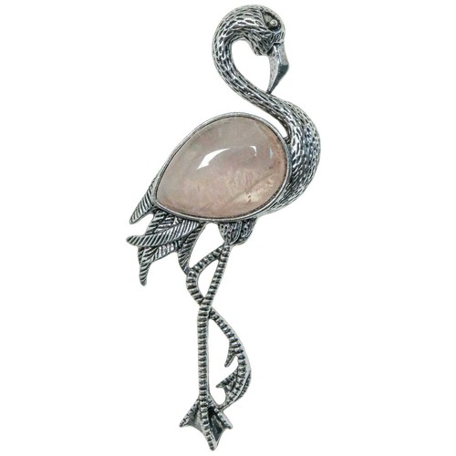 Broche flamant rose - , avec