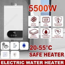 Chauffe-eau instantané 5500 W salle de bain électrique cuisine réglable douche