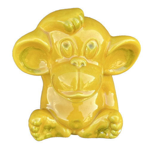 Grande tirelire singe jaune - grande,