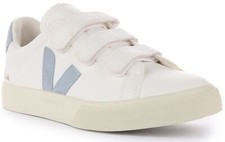 Veja Recife Chromfree Suède Triple Steel Hommes Baskets Blanc Bleu UK 6 - 12