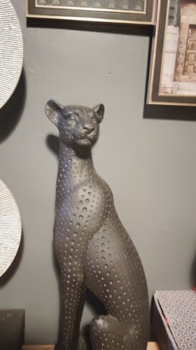 Deco léopard statue animal - statue,
