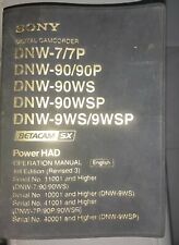 OPERATION MANUAL english Sony