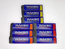 Laine d'acier RAKSO 200g, polissage/ponçage métal, bois, toutes tailles
