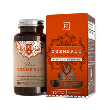Turmeric et Poivre Noir | 180 Curcuma Capsule Teneur - 1500mg