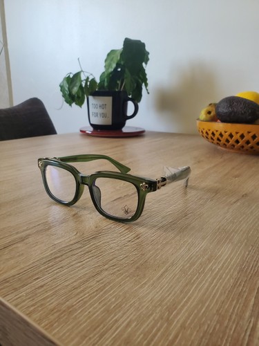 Lunettes vertes style - , chrome