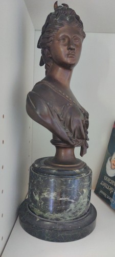 Buste femme bronze - de, en