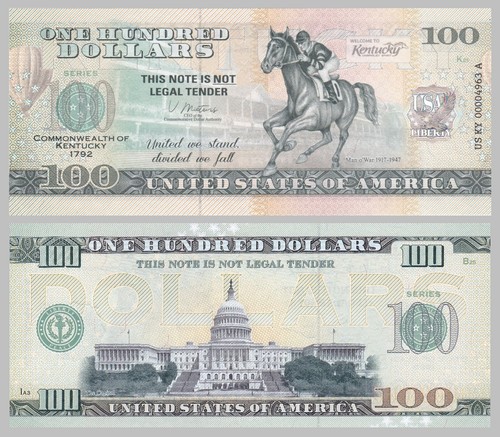 Billet souvenir 100 dollars - billet,