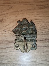 Ancien Accroche Porte Clé Support A Clé Voilier En Laiton 