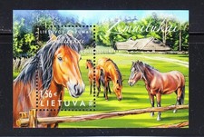 Lituanie 2016 Horse Breed Zhmud Miniature Sheet MNH **