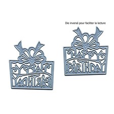 CUTTING DIES 1 MATRICE DE DECOUPE CADEAU ANNIVERSAIRE 0590 SCRAPBOOKING CARTERIE