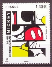 FRANCE 5259 MICKEY, 90 ans, 2018, NEUF xx, TRÈS BEAU