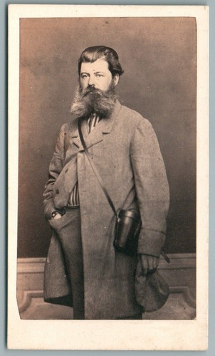 Cdv 1870 homme avec - avec, étui