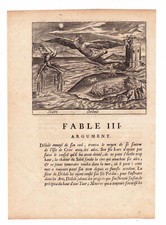 Gravure XVIIIe Icare Icarus