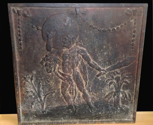 Ancienne plaque cheminée - plaque, de