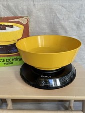 Balance mécanique de cuisine vintage TESTUT MAXI 5 KG jaune années 70 + boîte