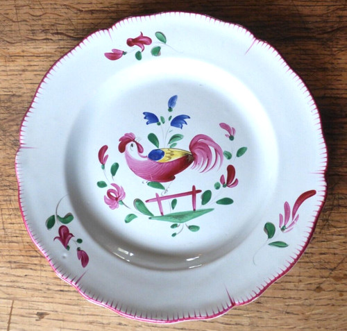 Ancienne assiette coq la - au, à
