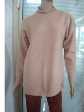 PULL TUNIQUE BEIGE ROSE 50%