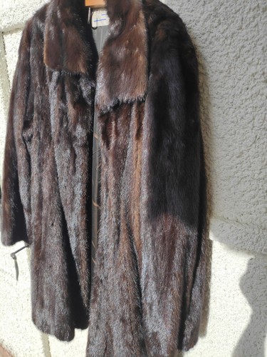 Manteau vison noir avec - vison,