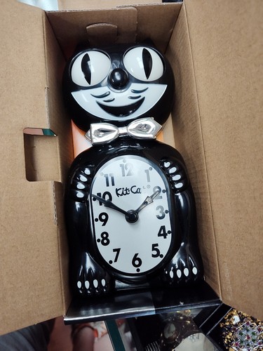Black tuxedo kit kat clock - tuxedo,