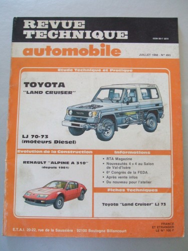 Revue technique toyota land - toyota,