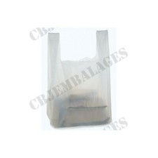 Sac plastique bretelle 50µ / Taille 26 x 45 x 12 - Conforme à la loi de transi