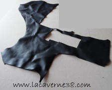 Chute de cuir Veau souple bleu