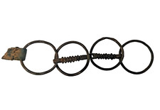 Ancien mors de bride cheval royal anglais rare en fer massif ancien vintage 1800