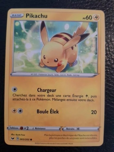 Carte pokémon pikachu - carte,