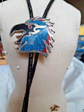 cravate bolo cordon cuir noir