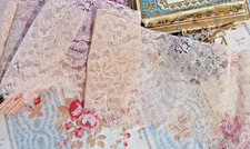 ANCIENNE DENTELLE de CALAIS FANTAISIE vers 1950, Jamais montée, 1,90 m/ 15,2 cm