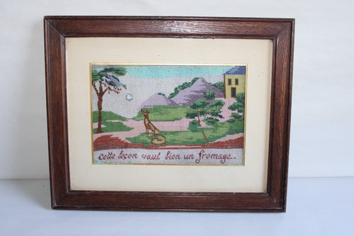 Ancien tableau broderie - , de
