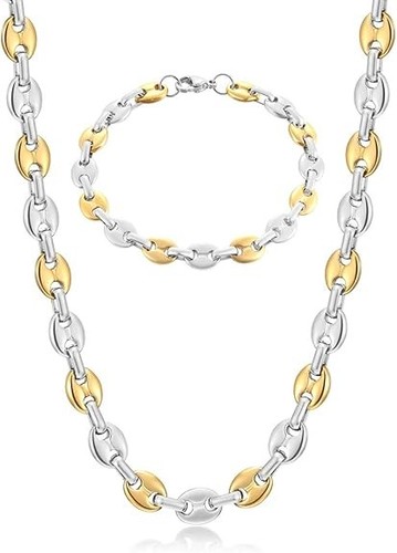 Chaine maille grain - de, café