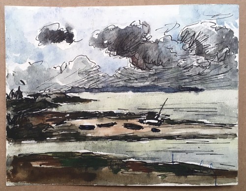 Aquarelle fernand herbo - aquarelle,