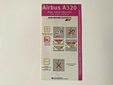 AIR INTER EUROPE A320 Safety Card Carte de Sécurité ( matte )